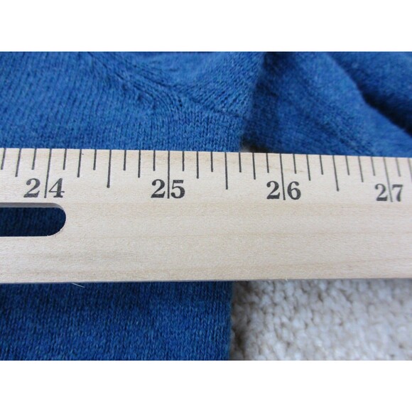 LL Bean Sweater Mens Extra Large XL Blue Pullover 1/4 Zip Sweatshirt Casual - Picture 9 of 11